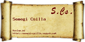 Semegi Csilla névjegykártya