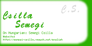 csilla semegi business card